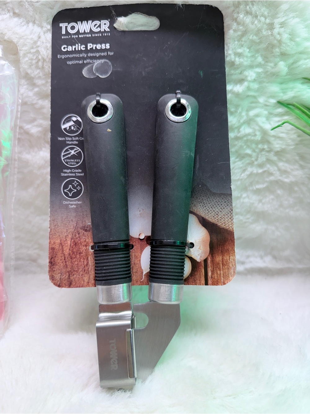 NWT Tower Garlic Press with Black Handles & Mini Spatula Set 💝 - Picture 3 of 4